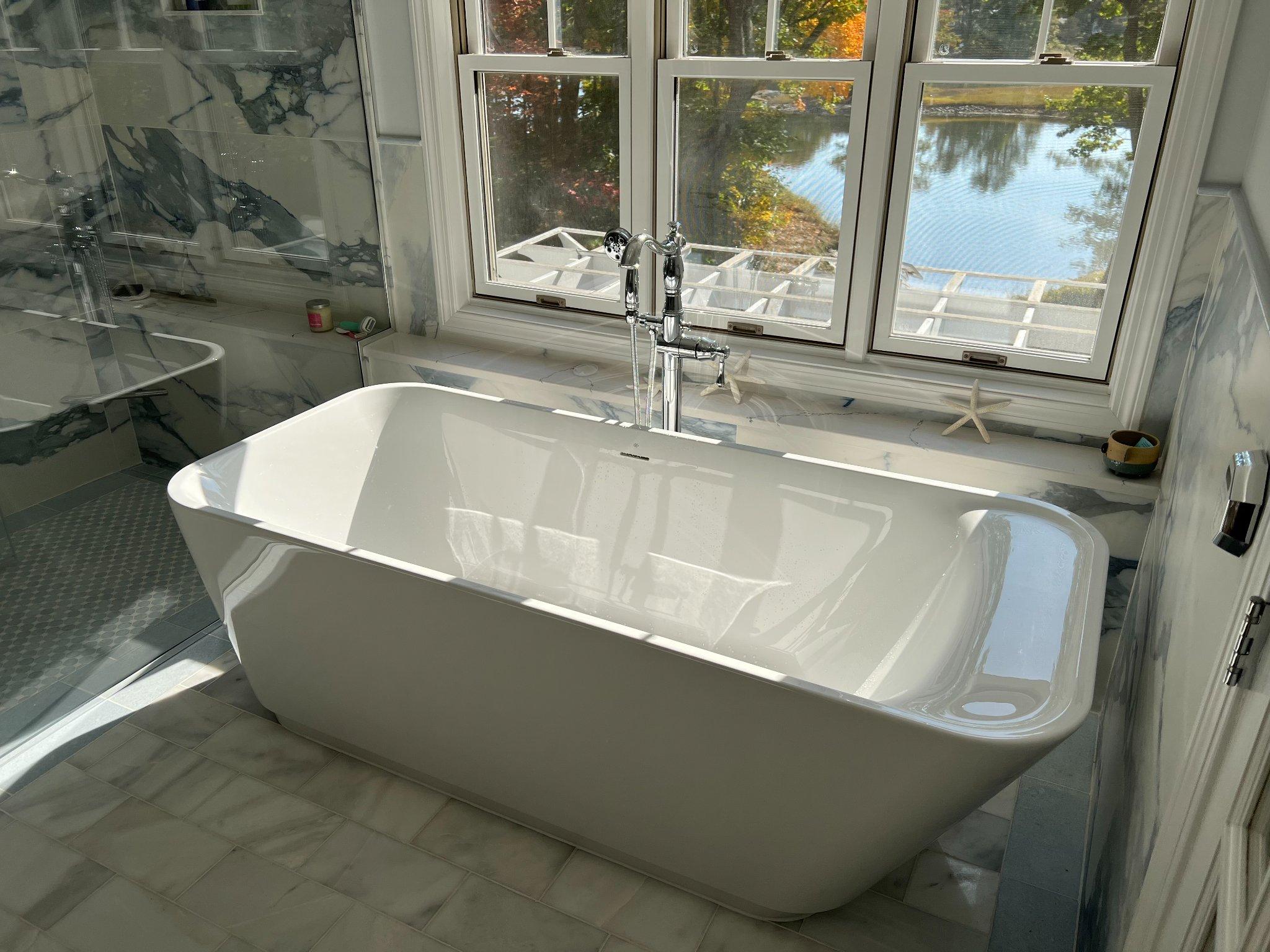 Luxury bathroom installation by Coastal Plumbing